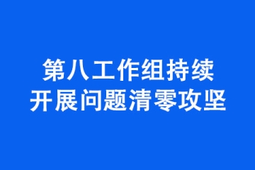 第八工作組持續開展問題清零攻堅