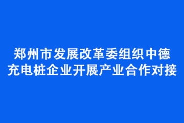 鄭州市發展改革委組織中德充電樁企業開展產業合作對接