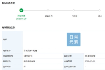 小米科技有限責任公司申請注冊“日常元素牛軋糖”商標