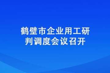 鶴壁市企業用工研判調度會議召開