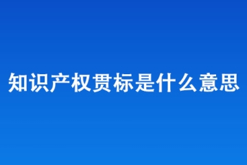 知識產權貫標是什么意思？有什么用？