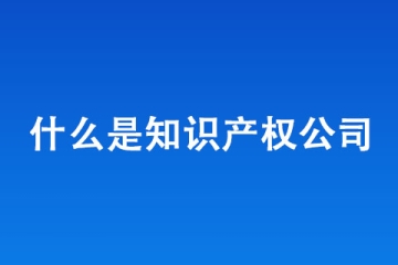 什么是知識產權公司，知識產權公司是干什么的