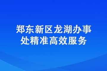 鄭東新區龍湖辦事處精準高效服務