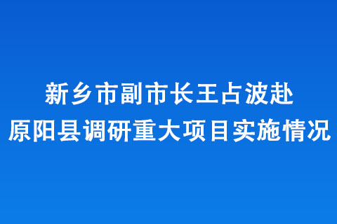 新鄉市副市長王占波赴原陽縣調研重大項目實施情況 新鄉市副市長王占波赴原陽縣調研重大項目實施情況