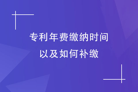 專利年費繳納時間